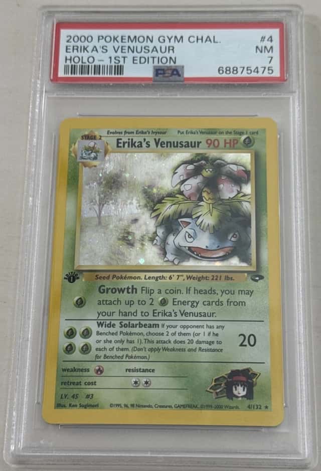 Pokemon Erika's Venusaur Gym Challenge 4/132 Holo 1st Edition PSA 7