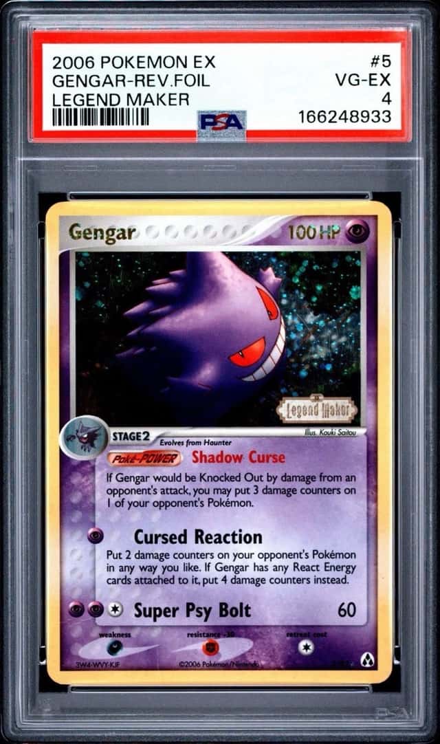 2006 Pokemon ex Legend Maker Gengar #5 Reverse Holo PSA Grade 4