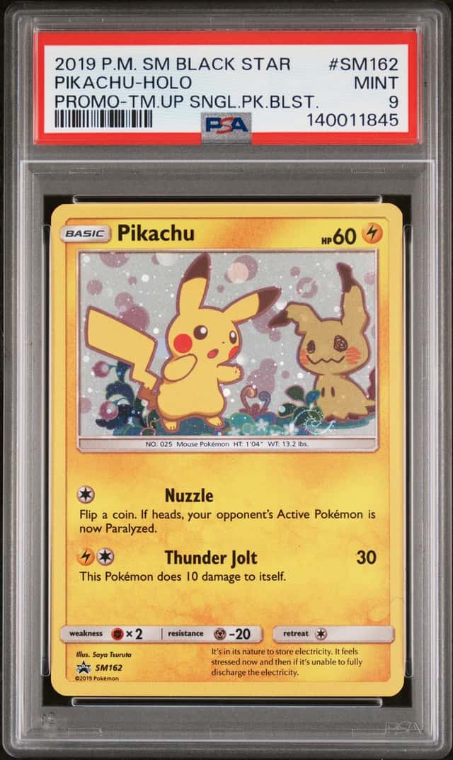 2019 POKEMON SM BLACK STAR PROMO TEAM UP SINGLE PACK BLISTERS PIKACHU-HOLO PSA 9