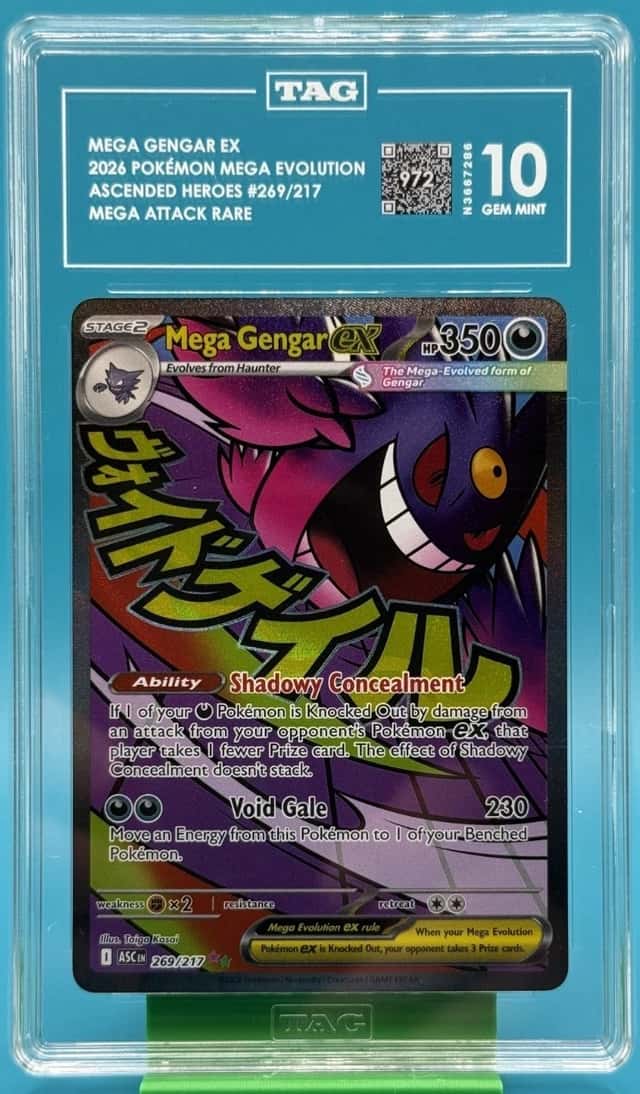 TAG 10 - 2026 Pokemon Ascended Heroes Mega Gengar ex 269/217