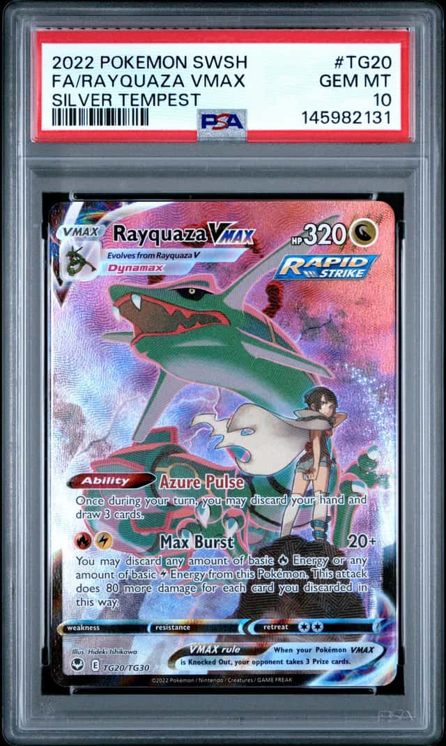 2022 Pokemon Sword & Shield Silver Tempest TG20 Rayquaza VMAX PSA 10 145982131