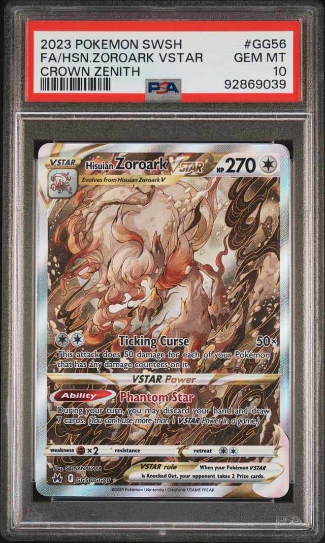 2023 Pokemon SWSH Hisuian Zoroark VST Galarian Gallery #GG56/GG70 PSA 10