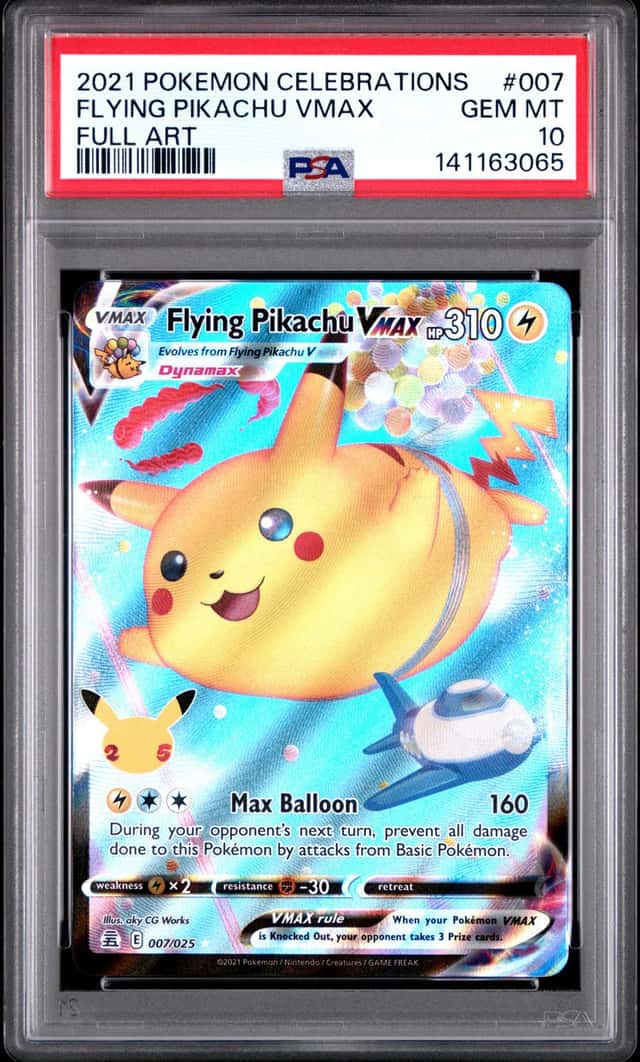 Pokemon Celebrations Flying Pikachu VMAX 007/025 Full Art Holo Ultra Rare PSA 10
