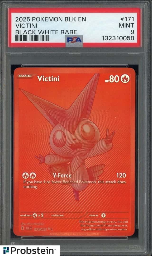 2025 Pokemon BLK EN Black White Rare #171 Victini PSA 9 MINT