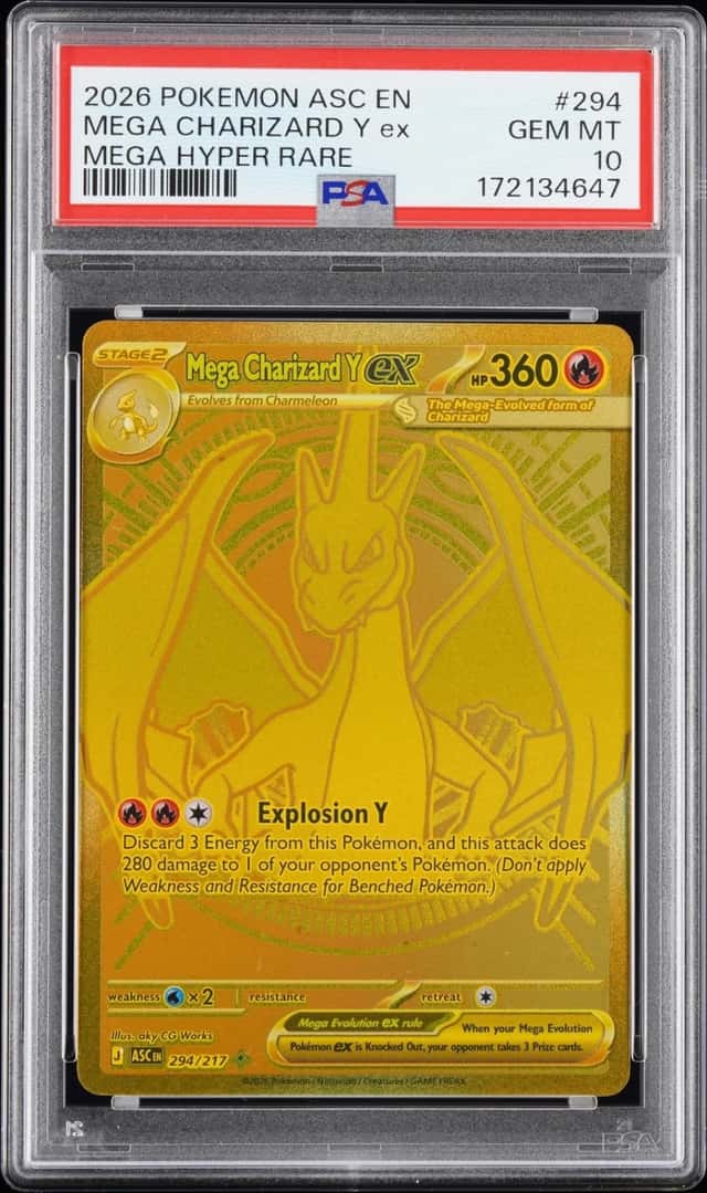 2026 POKEMON ASC EN-ASCENDED HEROES MEGA HYPER RARE MEGA CHARIZARD Y EX PSA 10