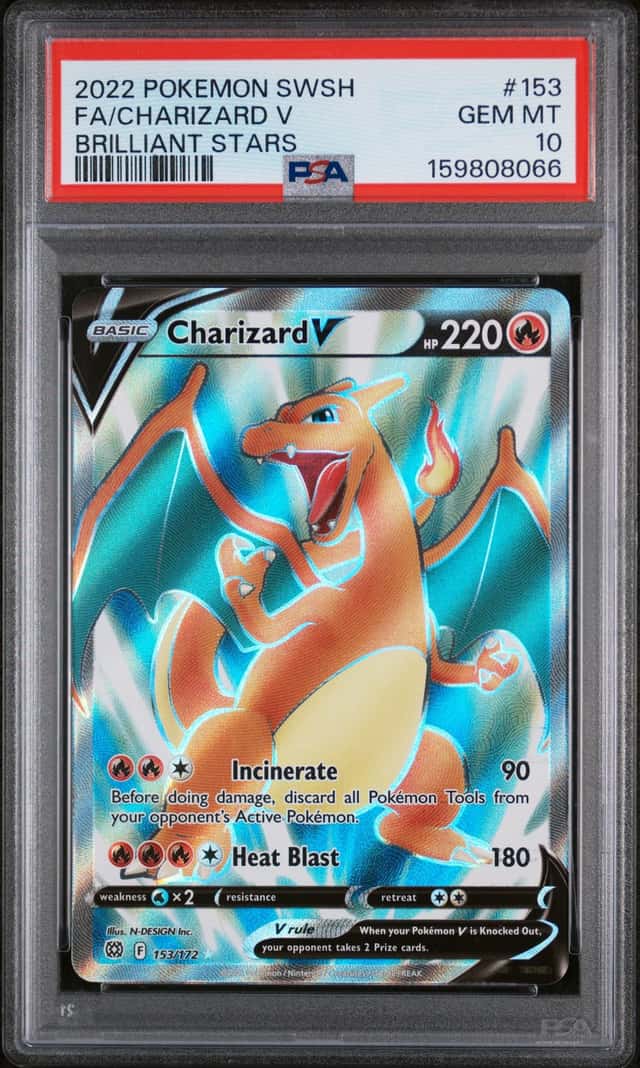 The Pokemon Company Pokemon TCG Charizard V 153/172 Brilliant Stars PSA 10