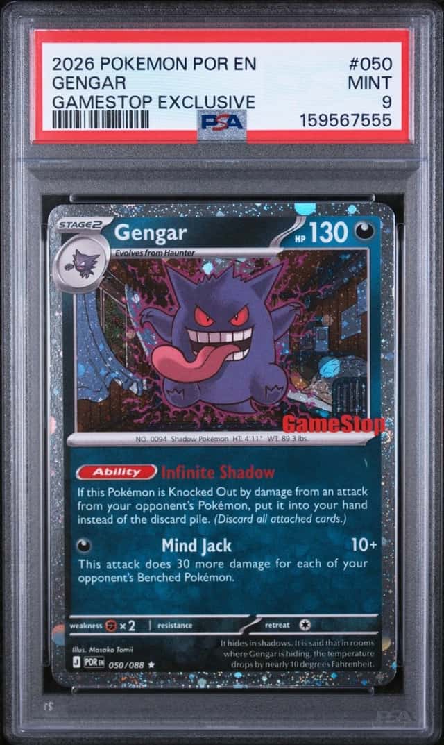 2026 POKEMON POR EN-PERFECT ORDER GAMESTOP EXCLUSIVE #050 GENGAR PSA 9
