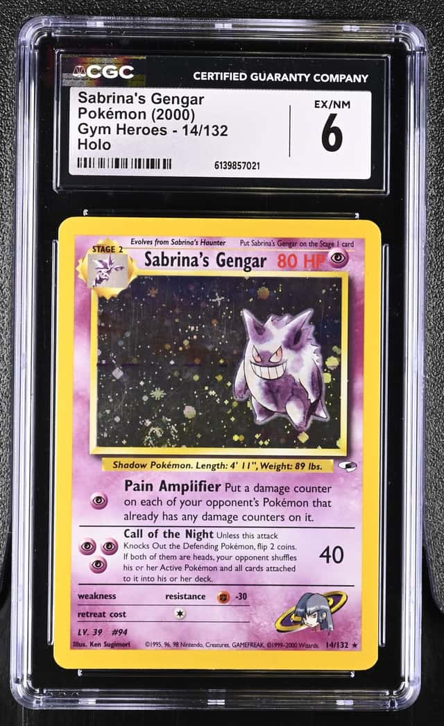 2000 Pokemon Gym Heroes Sabrina's Gengar Holo #014/132 CGC 6