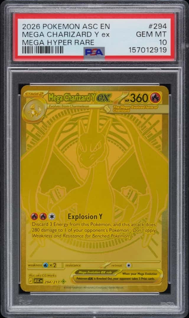 Pokemon Mega Charizard Y EX Ascended Heroes 294 Hyper Rare PSA 10