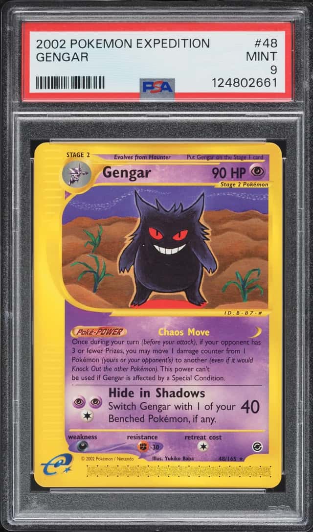 2002 Pokemon Expedition Gengar #48 PSA 9 MINT