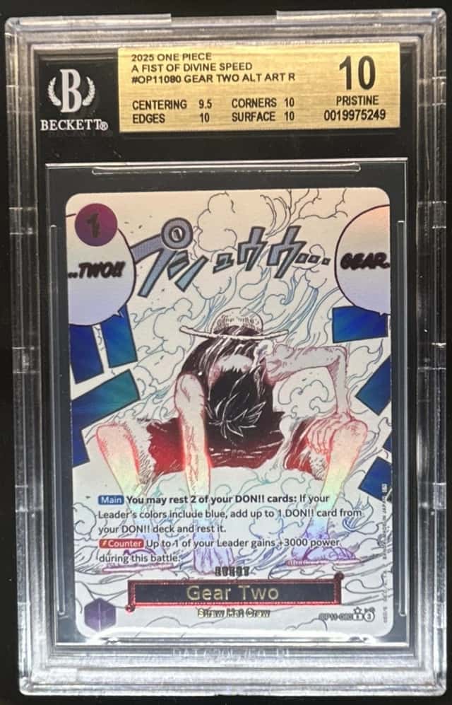 2025 One Piece Gear Two Rare Alternative Art #OP11-080 BGS 10 PRISTINE