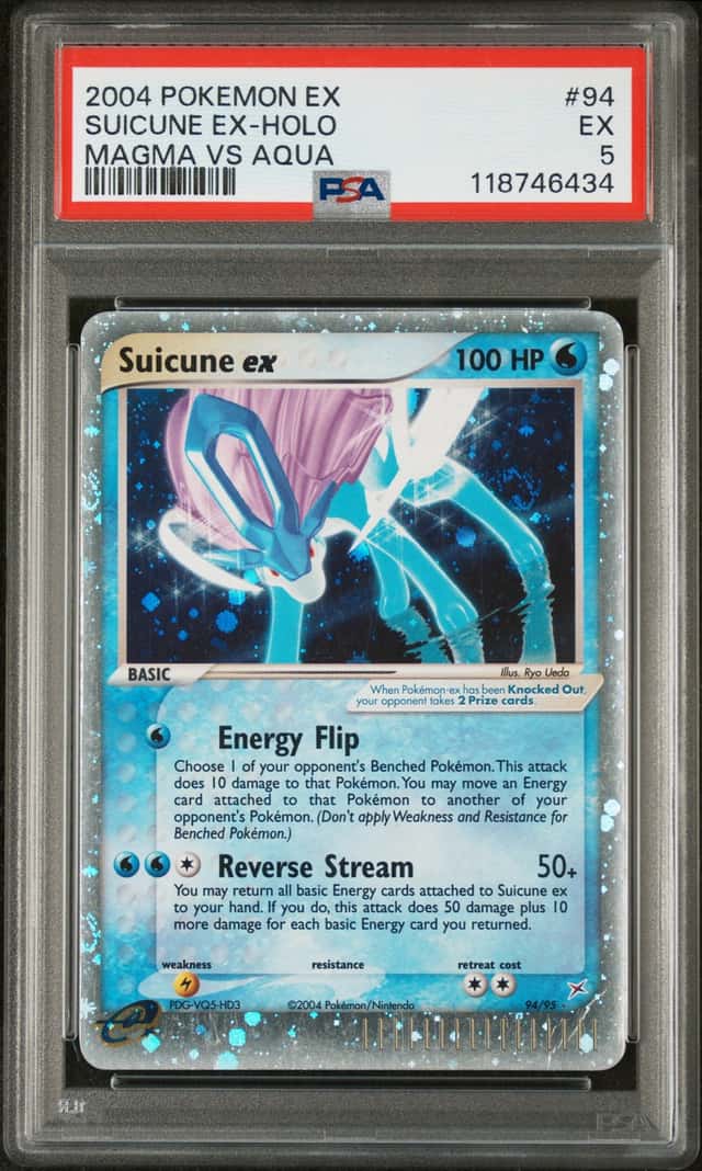 2004 Pokemon Ex Team Magma Vs Team Aqua Holo Suicune Ex #94