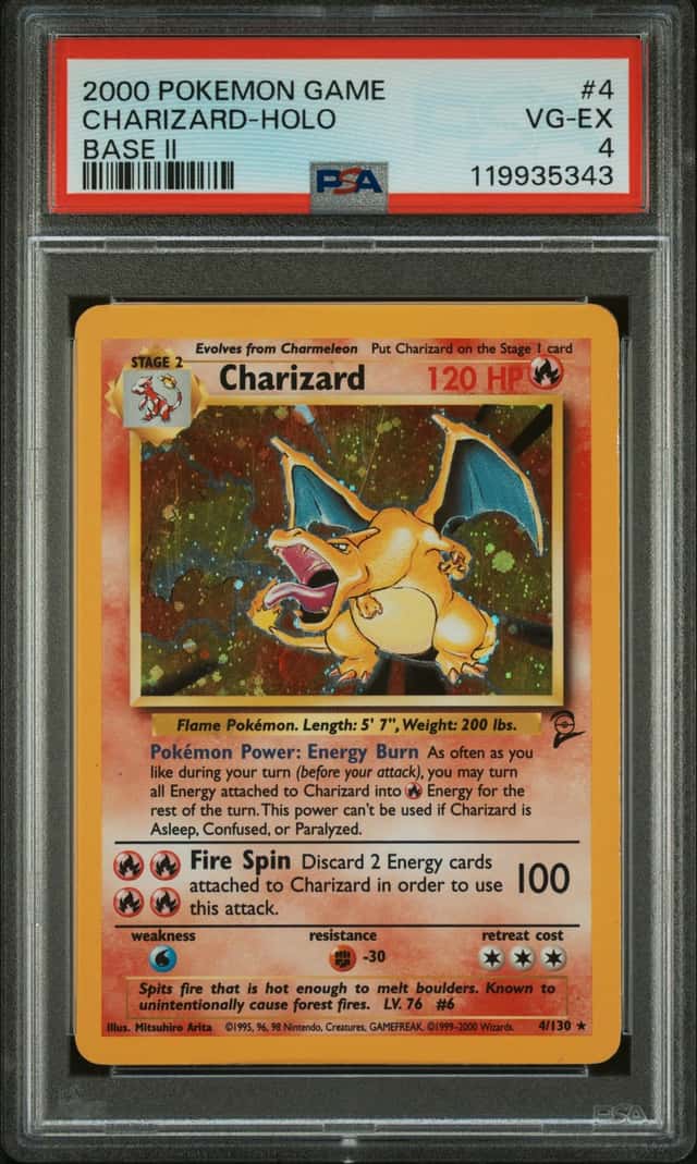 PSA 4 Base Set 2 Charizard Holo 4/130
