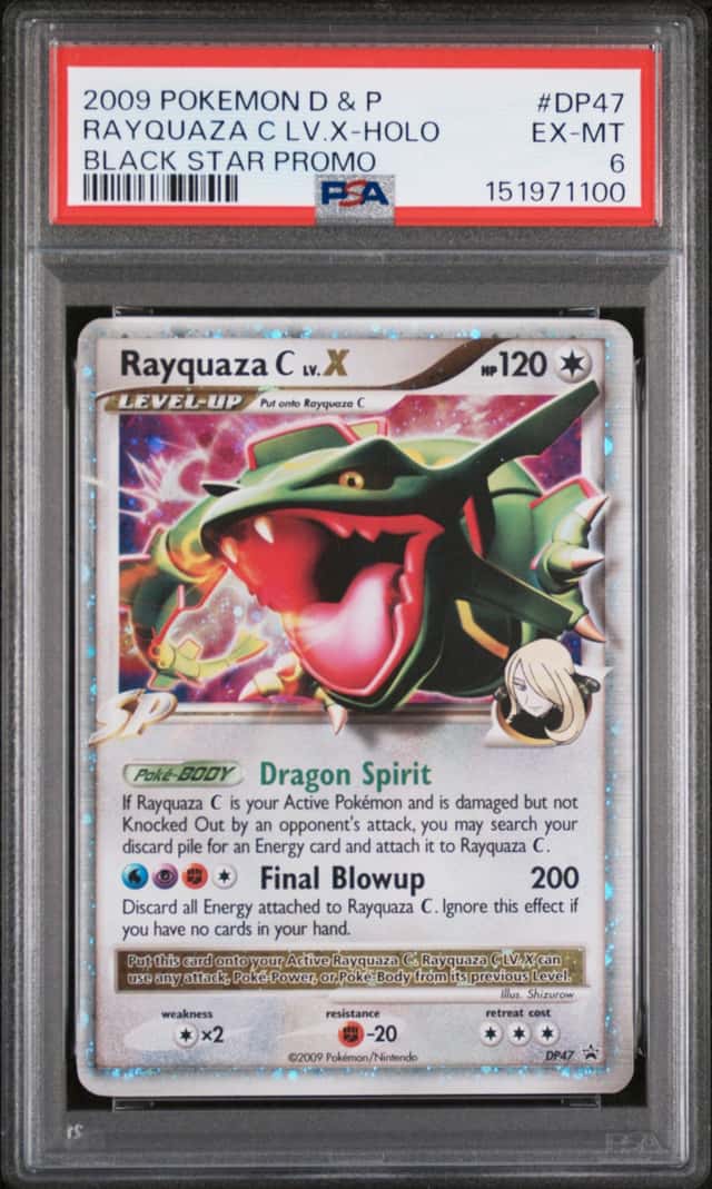 Rayquaza C LV X Holo #DP47 Black Star Promo 2009 Pokemon PSA 6