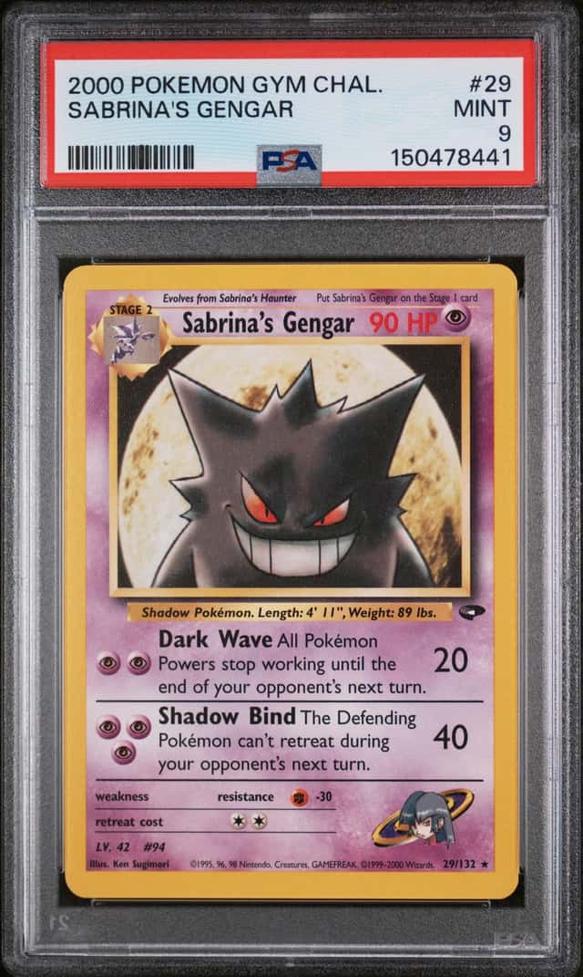 2000 Pokemon Gym Challenge #29 Sabrina's Gengar PSA 9 MINT