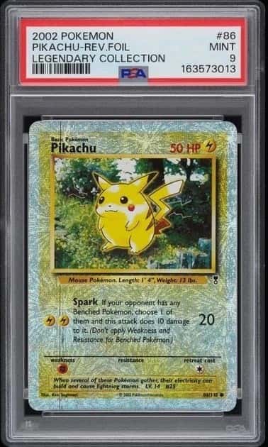 POKEMON PIKACHU 2002 LEGENDARY COLLECTION #86 REVERSE HOLO PSA 9