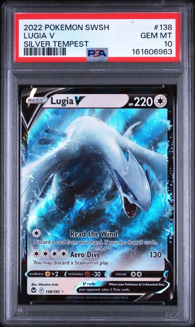 2022 POKEMON SWORD & SHIELD SILVER TEMPEST #138 LUGIA V PSA 10