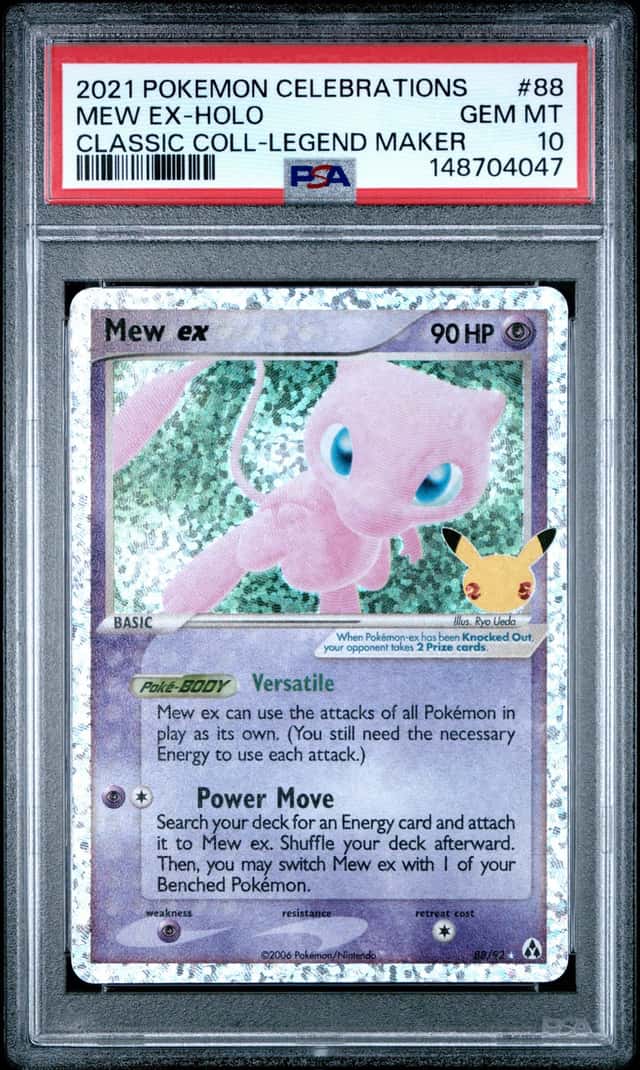 2021 Pokemon Celebrations Classic Legend Maker #88 Mew ex Holo PSA 10