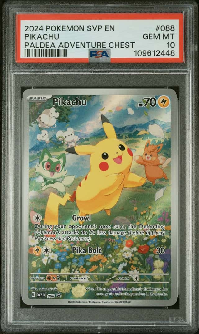 Pikachu #088 Paldea Adventure Chest 2024 Pokemon PSA 10