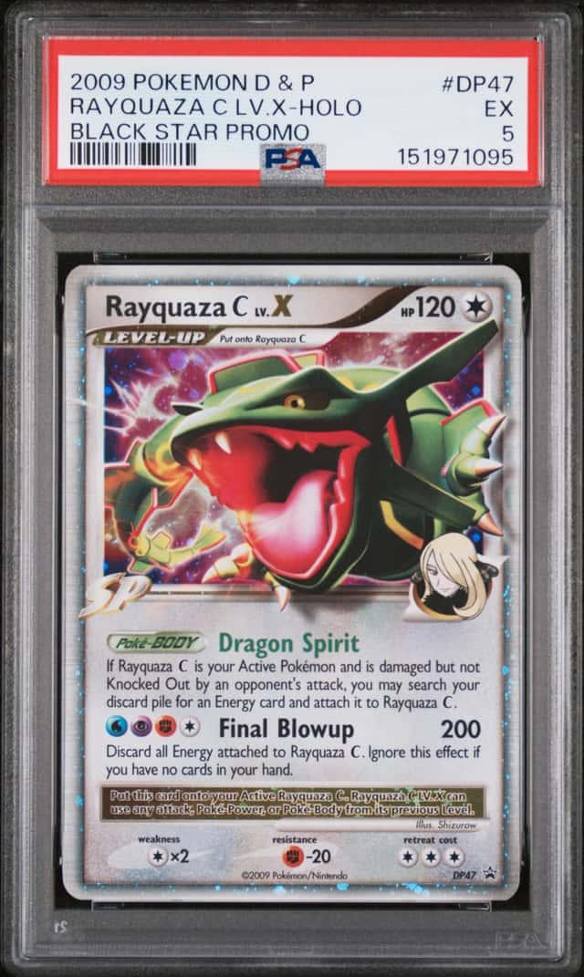 Rayquaza C LV X Holo #DP47 Black Star Promo 2009 Pokemon PSA 5