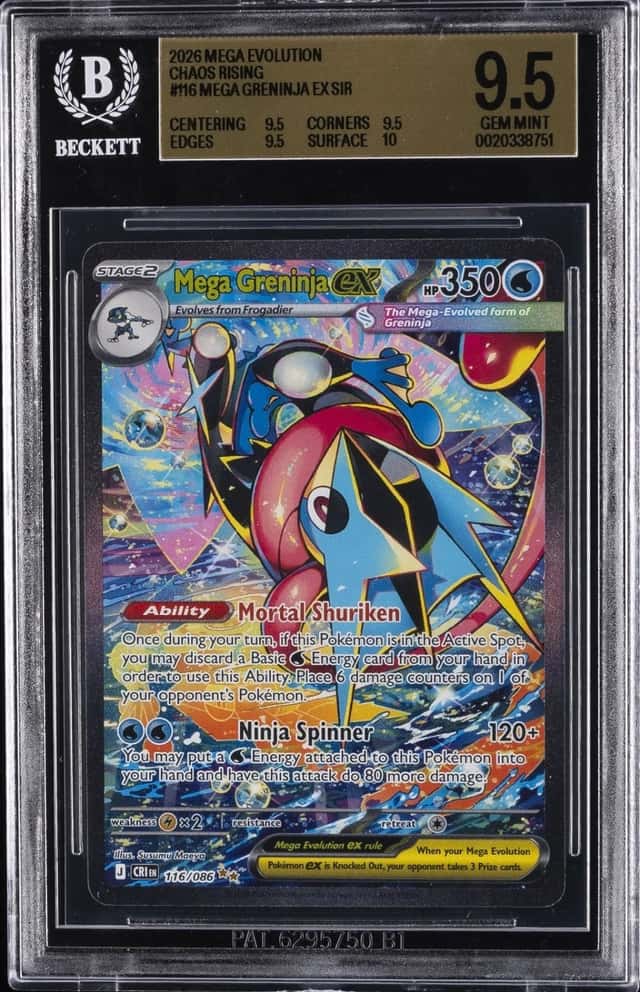 2026 POKEMON CHAOS RISING SPECIAL ILLUSTRATION RARE MEGA GRENINJA EX BGS 9.5