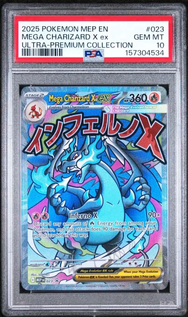 2025 POKEMON MEP PROMO ULTRA-PREMIUM COLLECTION #023 MEGA CHARIZARD X EX PSA 10