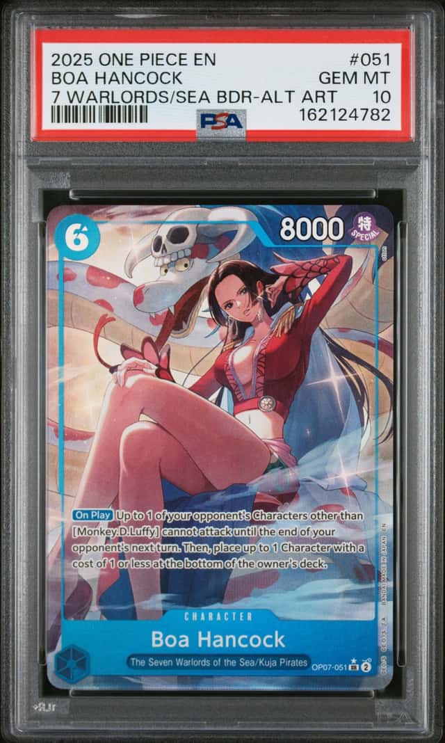 2025 One Piece EN Seven Warlords of the Sea Alt Art #051 Boa Hancock PSA 10