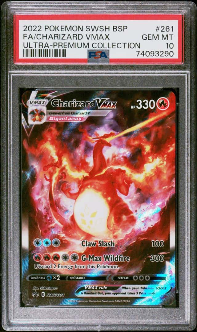 2022 Pokemon SWSH BSP Ultra-Premium Collection #261 FA Charizard VMax PSA 10
