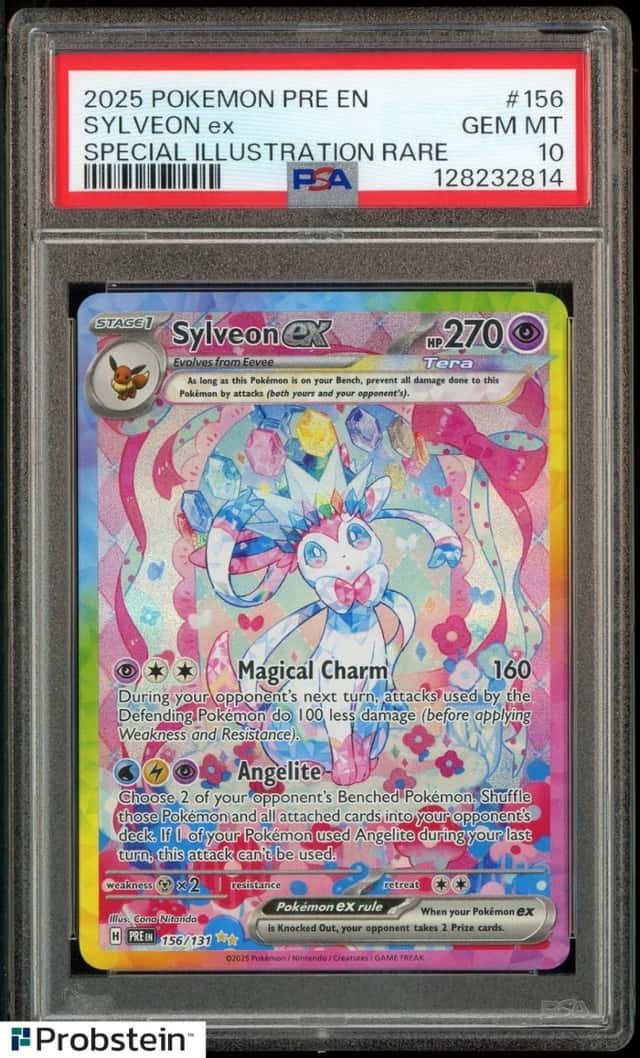 2025 Pokemon Pre En Special Illustration Rare #156 Sylveon Ex PSA 10 GEM MINT