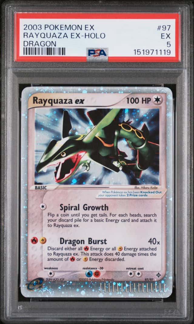 Rayquaza ex Holo #97 EX Dragon 2003 Pokemon PSA 5