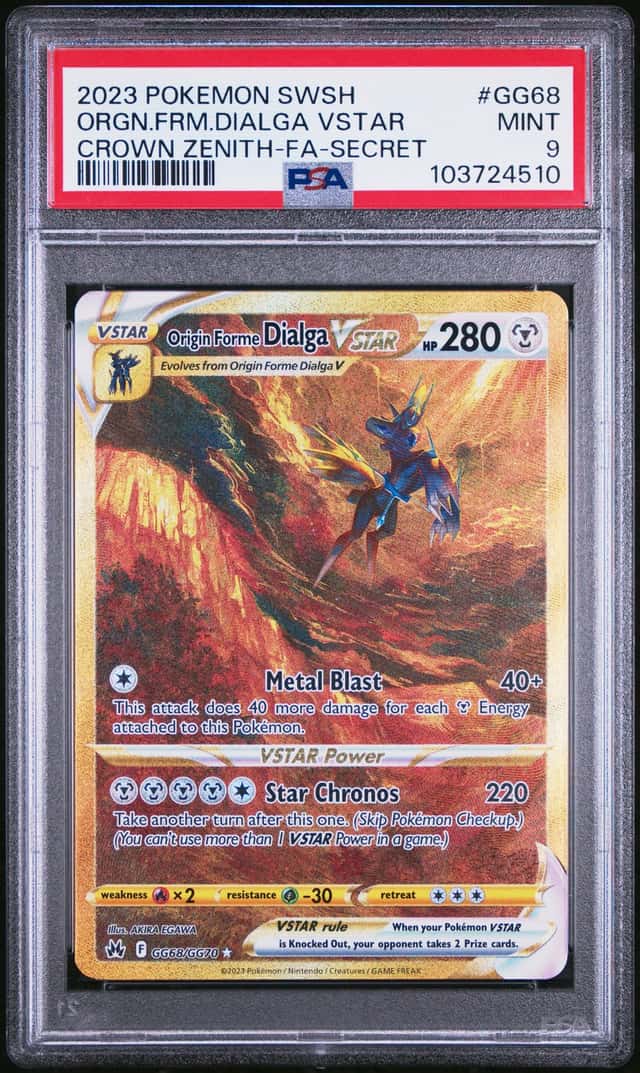Pokemon TCG 2023 Crown Zenith GG Origin Forme Dialga VSTAR PSA 9 EN