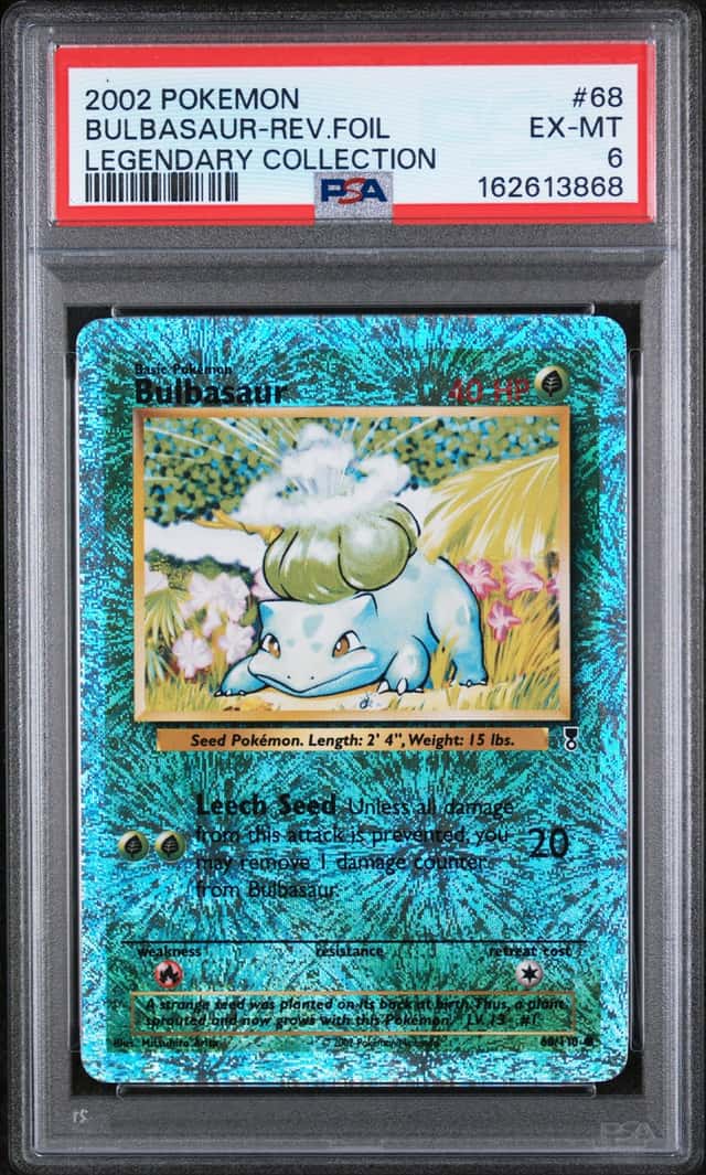 Bulbasaur 68/110 Legendary Collection Reverse Holo Pokemon Vintage Graded PSA 6