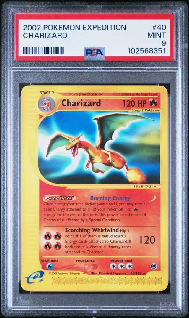 Pokemon Charizard Expedition 40/165 PSA 9 Mint