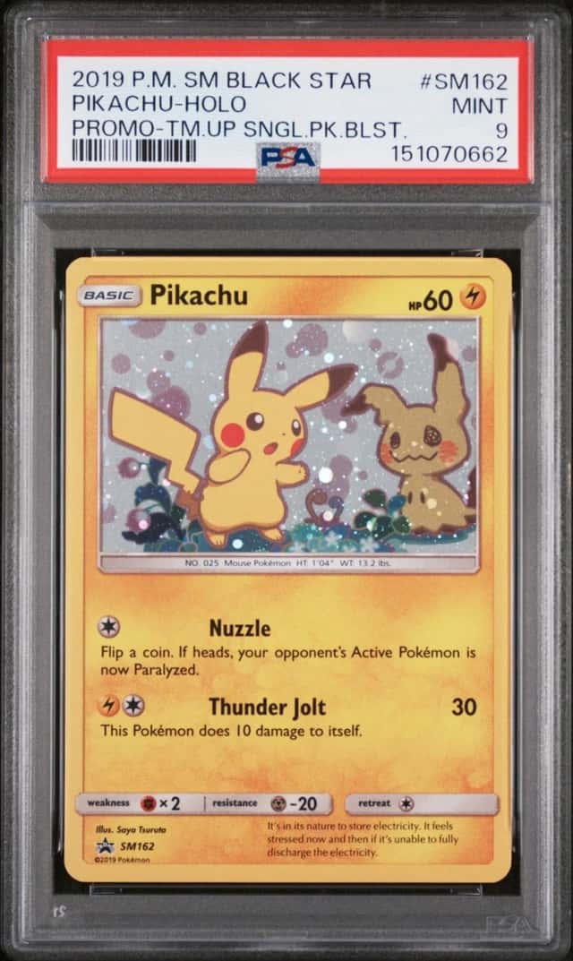 2019 POKEMON SM BLACK STAR PROMO TEAM UP SINGLE PACK BLISTERS PIKACHU-HOLO PSA 9