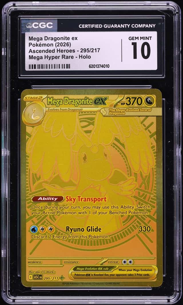 2026 Pokemon Mega Evolution Ascended Heroes MHR Mega Dragonite ex #295 CGC 10 GEM MINT