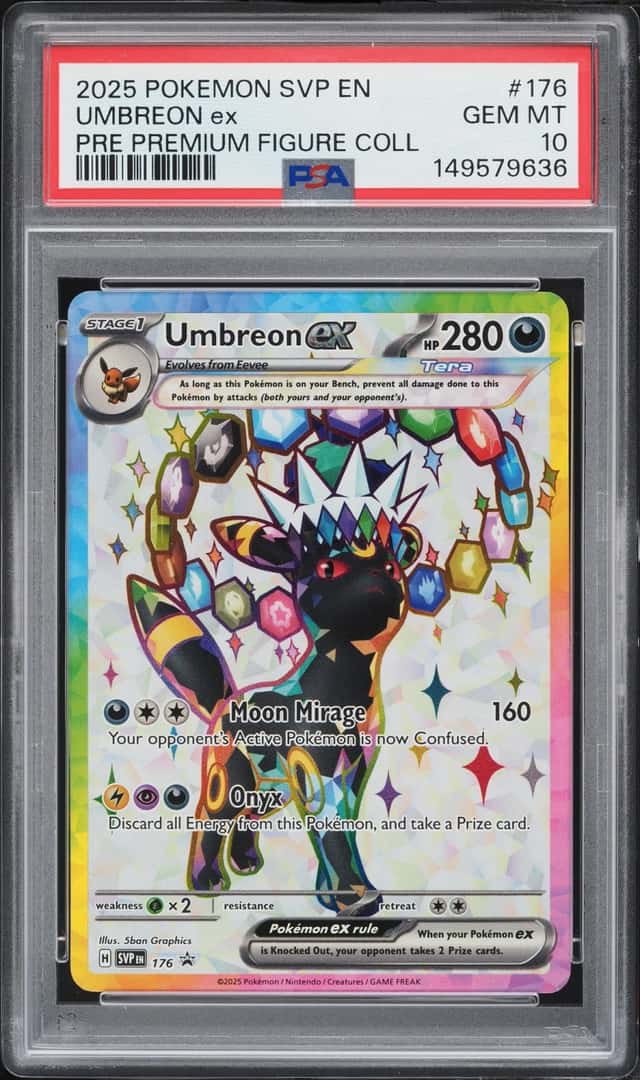 2025 Pokemon SV Promo Prismatic Evolutions Premium Figure Full Art Umbreon ex #176 PSA 10 GEM