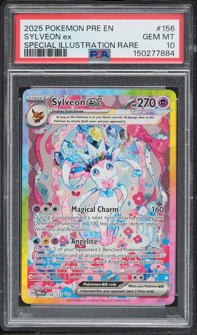 2025 Pokemon Scarlet & Violet Prismatic Evolutions SIR Sylveon ex #156 PSA 10 GEM MINT