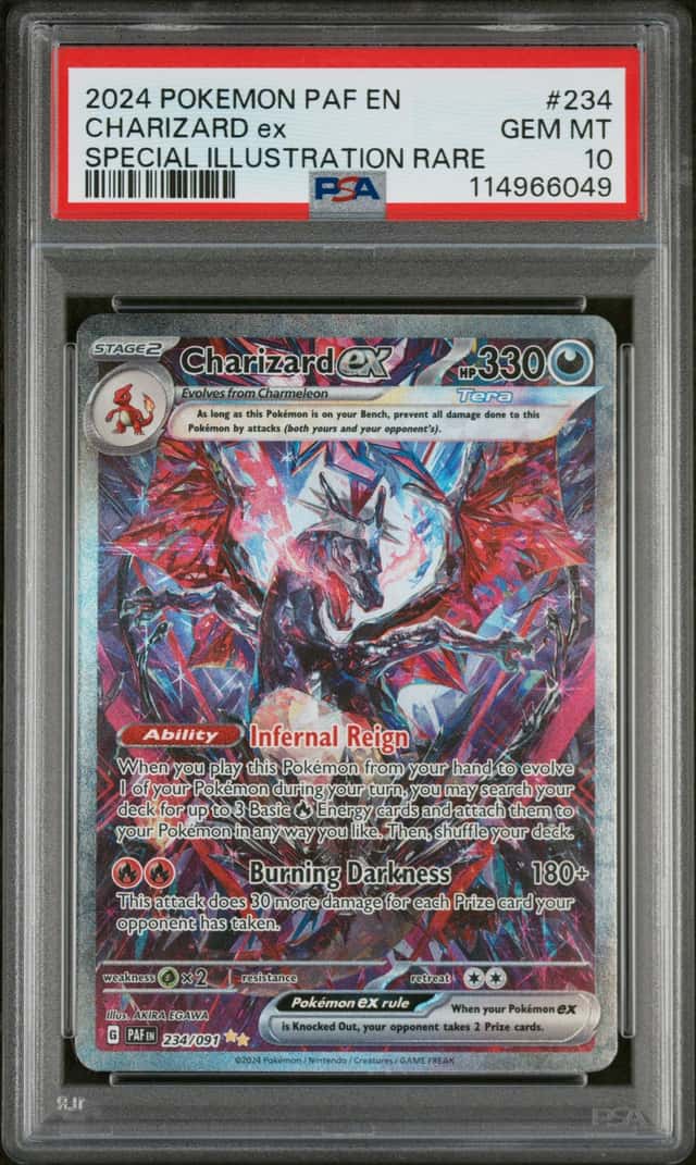 2024 POKEMON PAF EN-PALDEAN FATES SPECIAL ILLUSTRATION RARE CHARIZARD EX PSA 10