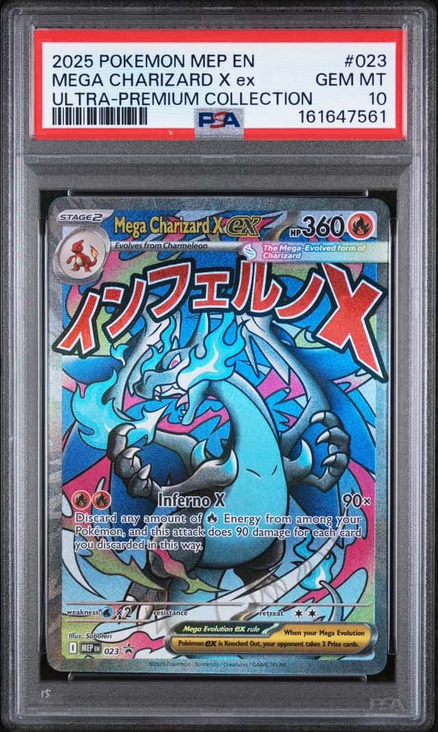 The Pokémon Company Mega Charizard X Ex PSA 10 Holo Promo EN #023 MEP
