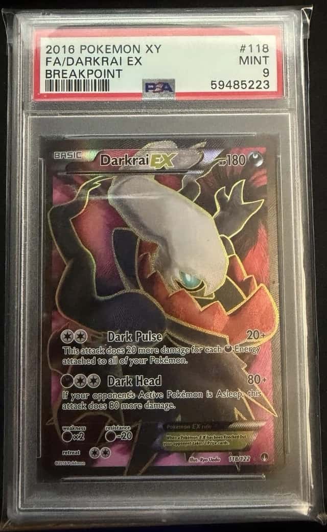 2016 POKEMON XY BREAKPOINT #118 FA/DARKRAI EX BREAKPOINT PSA 9