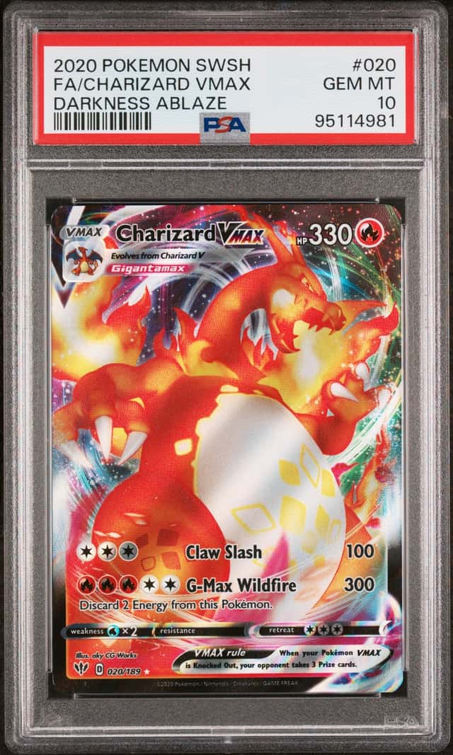POKEMON PSA 10 2020 Darkness Ablaze Charizard VMAX 020/189