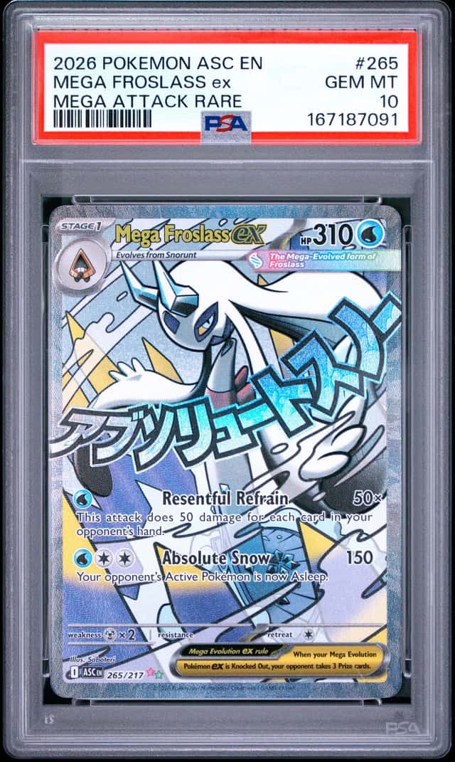 2026 POKEMON ASC EN-ASCENDED HEROES MEGA ATTACK RARE MEGA FROSLASS EX PSA 10