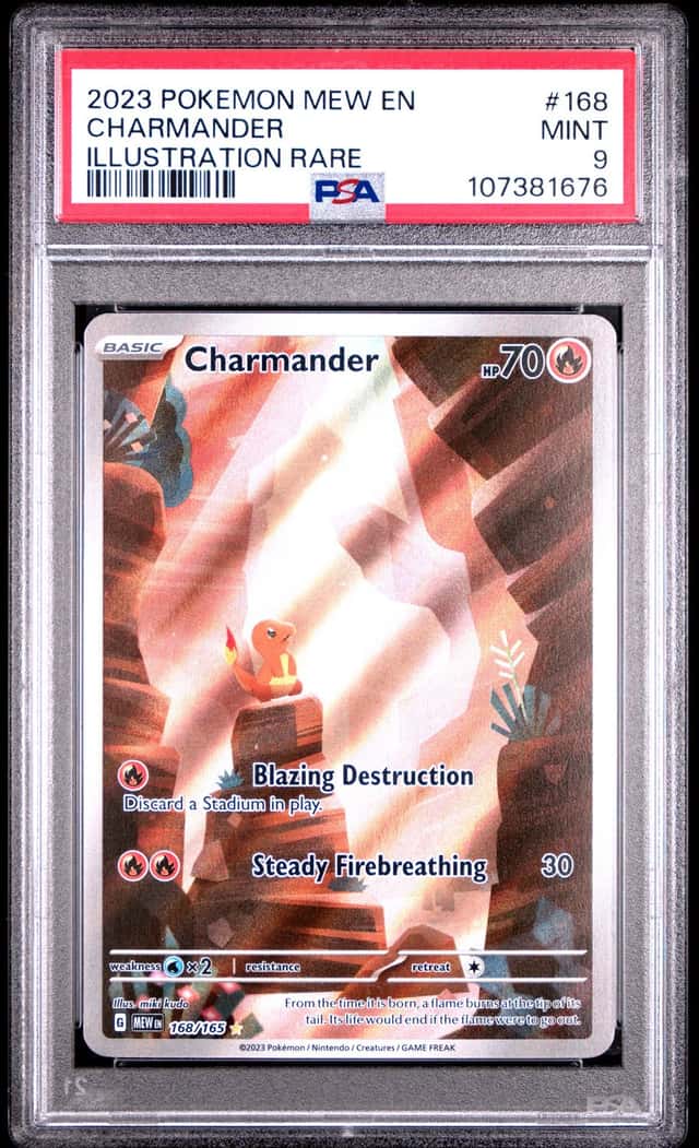 2023 Pokemon SV 151 168 Charmander Illustration Rare PSA 9 107381676