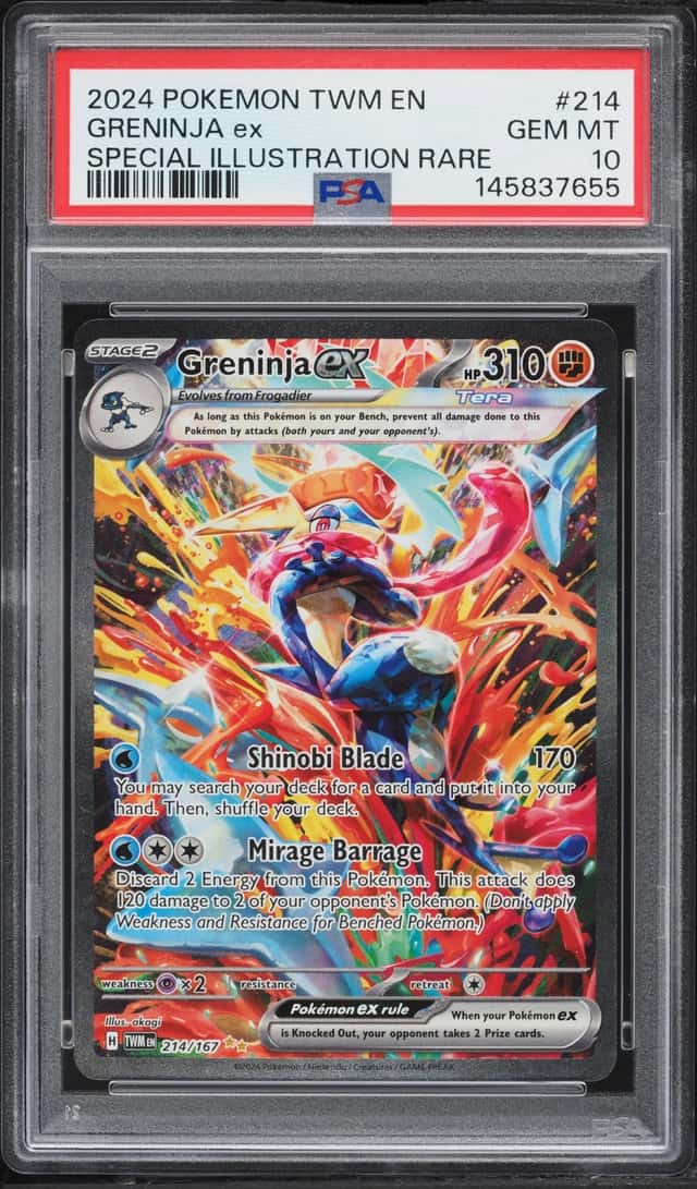 2024 Pokemon Scarlet & Violet Twilight Masquerade SIR Greninja ex #214 PSA 10 GEM MINT