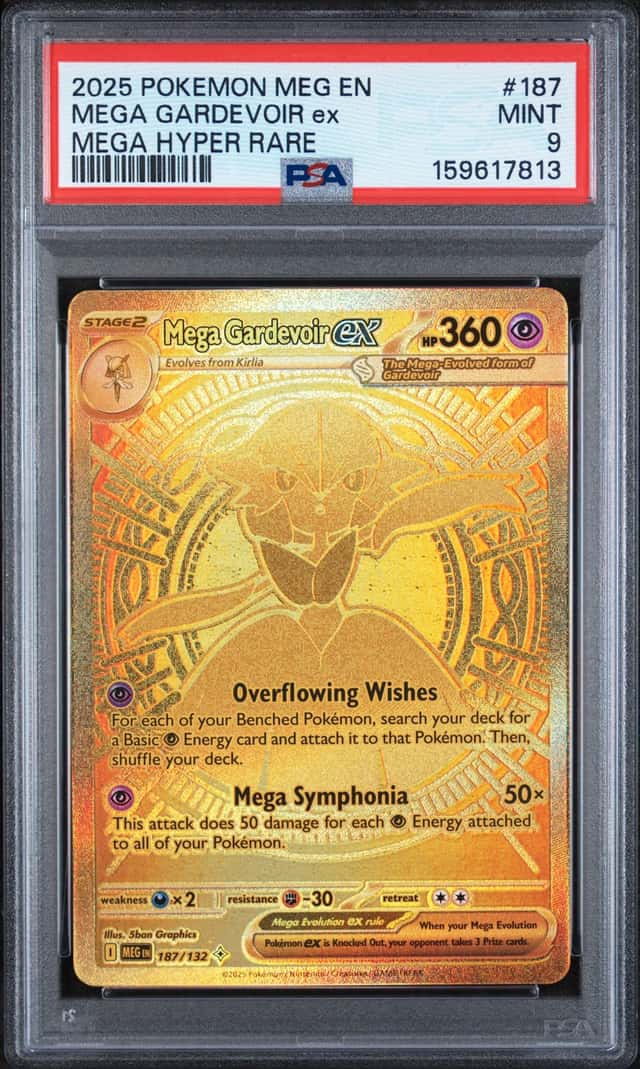 2025 Pokemon Mega Evolution Gardevoir ex Hyper Rare #187/132 PSA 9