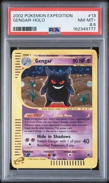 POKEMON GENGAR 2002 EXPEDITION #13 HOLO PSA 8.5 *SWIRL*