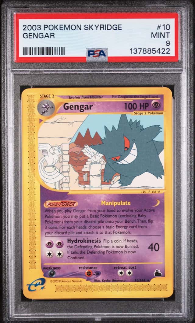 2003 POKEMON GENGAR SKYRIDGE #10 PSA 9