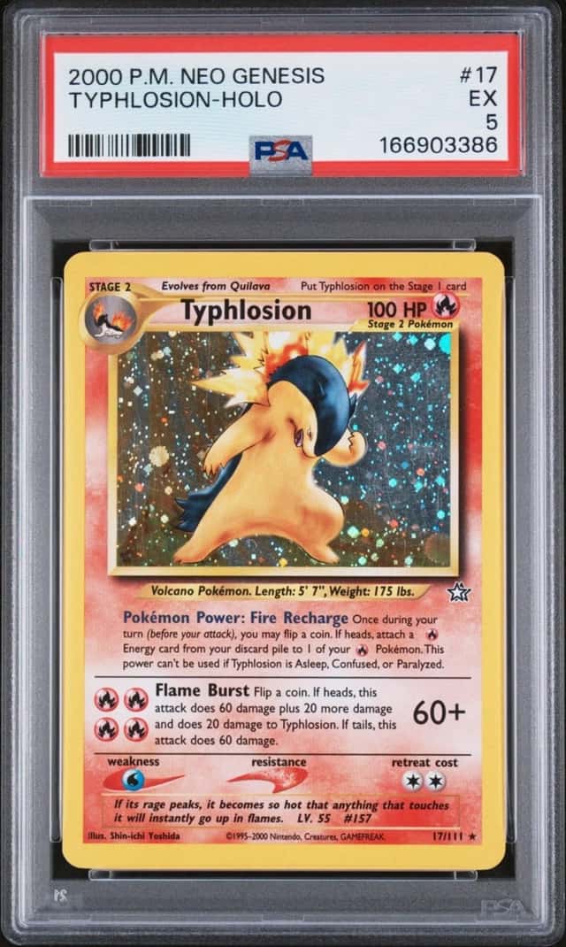 2000 POKEMON NEO GENESIS 17 TYPHLOSION-HOLO PSA 5