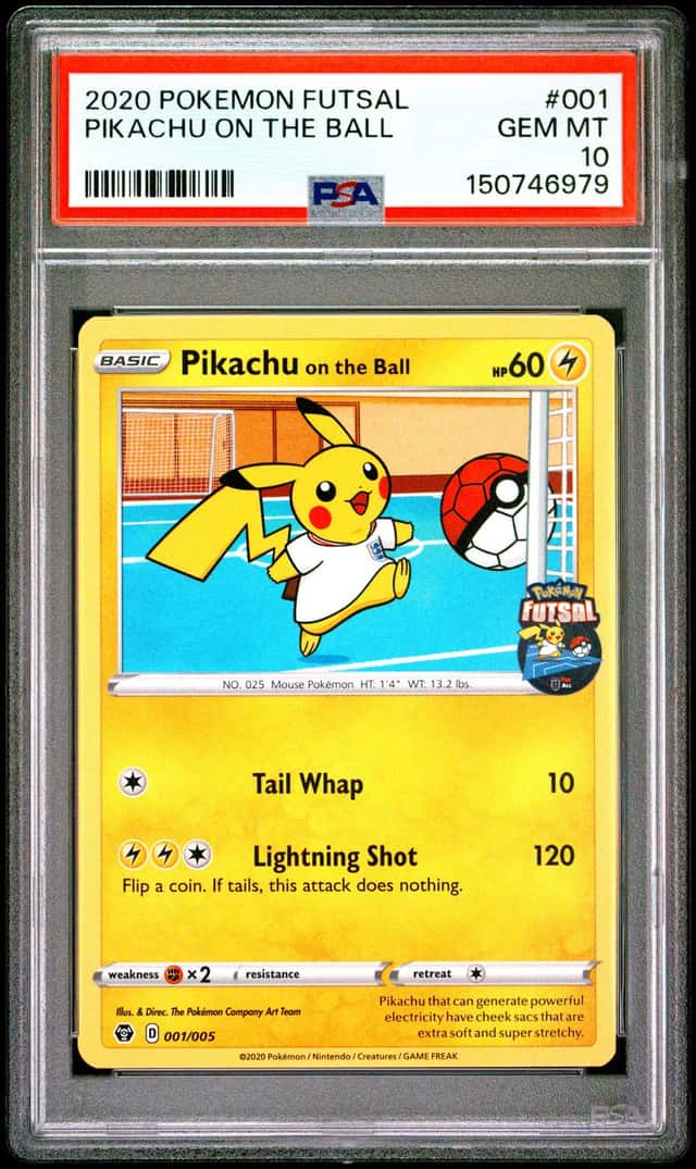 Pokemon PSA 10 Pikachu on the Ball Promo 2020 001/005 Futsal English