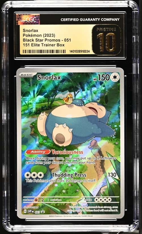 Snorlax 051 Black Star Promo 151 ETB CGC Pristine 10 Pokémon 2023
